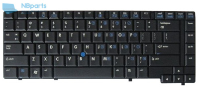 Клавиатура для ноутбука HP 6910p, чёрная, Trackpoint, большой Enter, RU