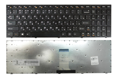 Клавиатура для ноутбука Lenovo IdeaPad B5400, M5400, чёрная, с рамкой, RU