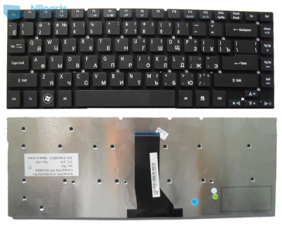 Клавиатура для ноутбука Packard Bel EasyNotel NS11, чёрная, RU