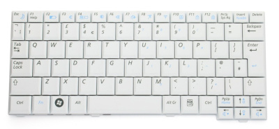 Клавиатура для ноутбука Samsung NC10, ND10, NC20, белая, RU