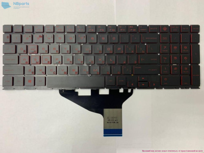 Клавиатура для ноутбука HP Pavilion Gaming 15-DK, чёрная, с подсветкой, RU