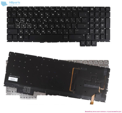 Клавиатура HP Omen 15-CE 15-CE000, чёрная, с RGB-подсветкой, RU