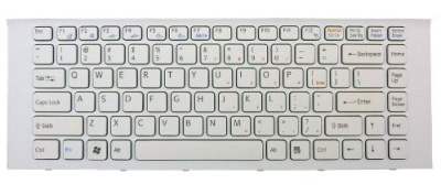 Клавиатура для ноутбука Sony VPC-EG, белая, с рамкой, RU