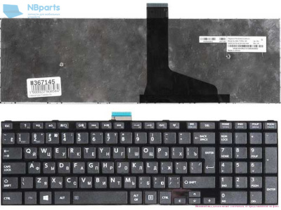 Клавиатура для ноутбука Toshiba Satellite C55-A, C-55D, чёрная, большой Enter, с рамкой, RU