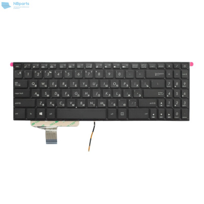 Клавиатура для ноутбука ASUS VivoBook Pro M580, чёрная, с подсветкой, RU