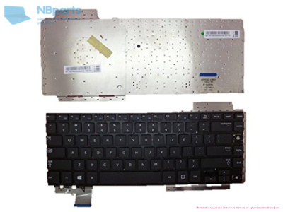 Клавиатура для ноутбука Samsung NP530U4CN, чёрная, маленький Enter, RU
