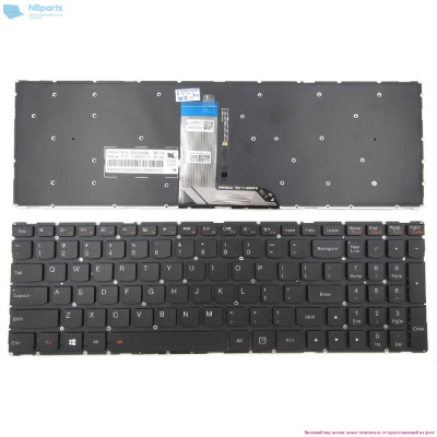 Клавиатура для ноутбука Lenovo IdeaPad 700-15ISK, чёрная, с подсветкой, RU