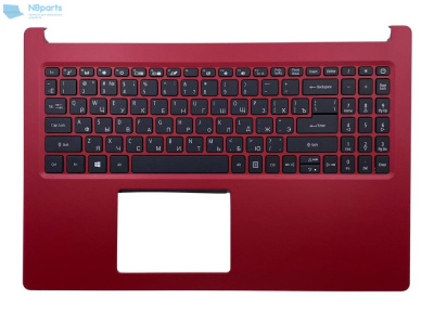 Верхняя часть корпуса (Palmrest) Acer Aspire 3 A315-34 B315-34, бордовый (Сервисный оригинал)