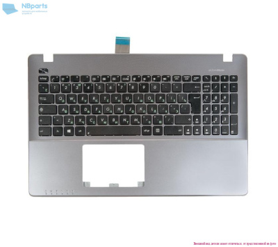 Верхняя часть корпуса (Palmrest) Asus X550 с клавиатурой, серый