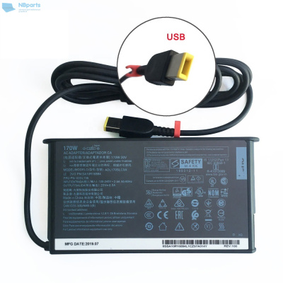 Блок питания (зарядное устройство) Lenovo 170W USB разъем ORIG Genuine