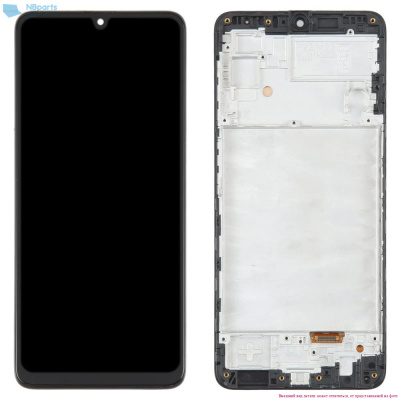 Дисплей Samsung Galaxy M22 в сборе с тачскрином Черный (Сервисный оригинал) в раме