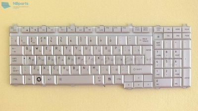 Клавиатура для ноутбука Toshiba Satellite A500, P500, серебро, RU