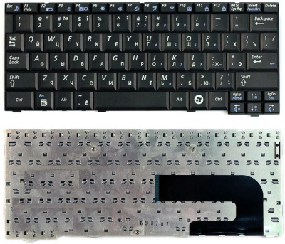 Клавиатура для ноутбука Samsung N510, чёрная, маленький Enter, RU
