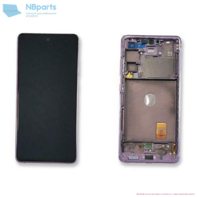 Дисплей Samsung S20 FE Черный (Сервисный оригинал) в раме