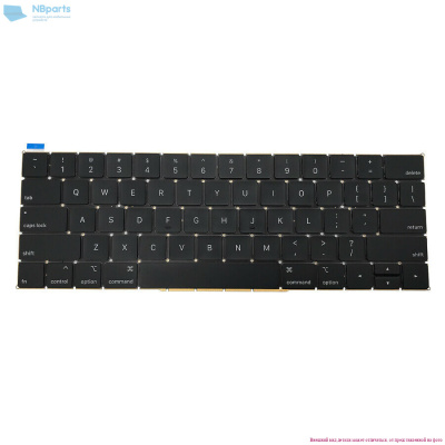 Клавиатура для ноутбука Apple Macbook 13" A1989, A1990 Black, Small Enter, RU
