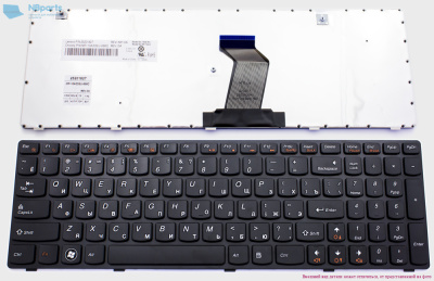 Клавиатура для ноутбука Lenovo IdeaPad G580, Z580, чёрная, с рамкой, RU