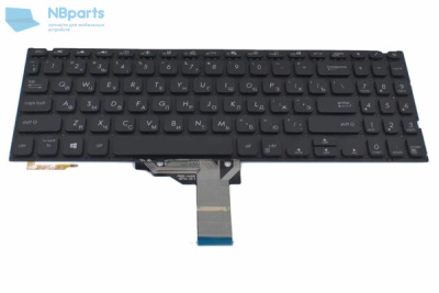 Клавиатура для ноутбука ASUS VivoBook X515 чёрная, с подсветкой, RU