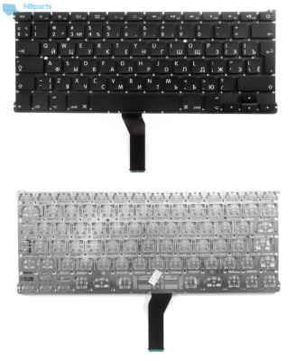 Клавиатура для ноутбука Apple Macbook Air 13" A1369 A1466 Black, Backlite, Big Enter, RU (MZ3)