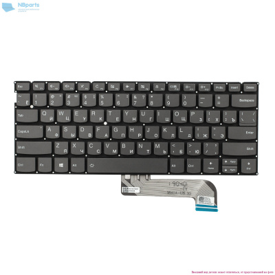 Клавиатура для ноутбука Lenovo Yoga S730-13IML, серая, с подсветкой, RU