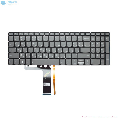 Клавиатура для ноутбука Lenovo IdeaPad 320-15, 520-15, серая, с подсветкой, RU