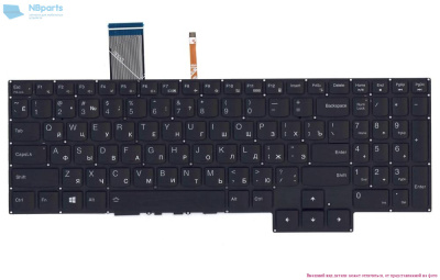 Клавиатура для ноутбука Lenovo IdeaPad Gaming 3-15ARH05, чёрная, с белой подсветкой, RU