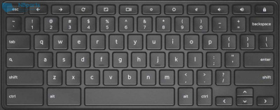 Клавиатура для ноутбука Dell Chromebook 11-3180, чёрная, с рамкой, RU
