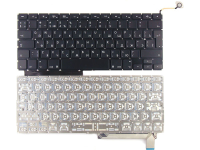 Клавиатура для ноутбука Apple Macbook 15" A1286 2008y Black, Big Enter, RU