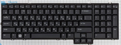 Клавиатура для ноутбука Dell Studio 1735, чёрная, большой Enter, RU