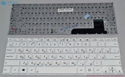 Клавиатура для ноутбука ASUS X201 X202 белая, RU