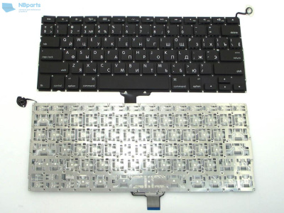 Клавиатура для ноутбука Apple Macbook 13" A1278 Black, Small Enter, RU
