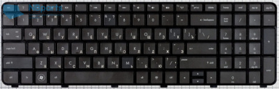Клавиатура для ноутбука HP Pavilion DV7-6000, чёрная, с рамкой, RU