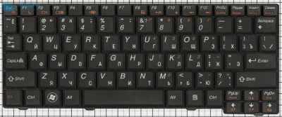 Клавиатура для ноутбука Lenovo IdeaPad S10-2, чёрная, RU