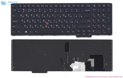 Клавиатура для ноутбука Lenovo ThinkPad S5 Yoga 15, чёрная, с подсветкой, с рамкой, RU