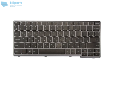 Клавиатура для ноутбука Lenovo IdeaPad S110, чёрная, с рамкой, RU