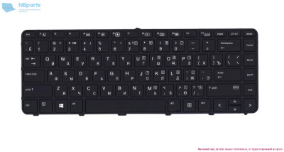 Клавиатура для ноутбука HP 430 G3 440 G3, чёрная, с подсветкой, с рамкой, RU