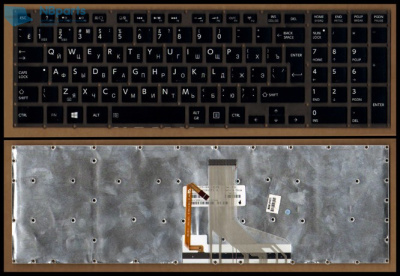 Клавиатура для ноутбука Toshiba Satellite P70, P50, чёрная, маленький Enter, RU