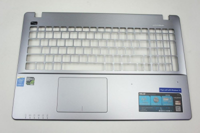 Верхняя часть корпуса (Palmrest) Asus X550 с клавиатурой, серый