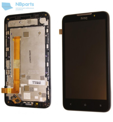 Дисплей для HTC Desire 516 Dual Sim в сборе с тачскрином (черный, в раме)