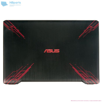 Крышка матрицы Asus F570 FX570 X570 черная, с красным логотипом, без рамки