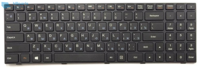 Клавиатура для ноутбука Lenovo IdeaPad 100-15IBY, чёрная, с рамкой, RU