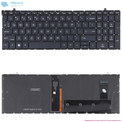 Клавиатура для ноутбука HP Probook 450 G9, 455 G9, чёрная, с подсветкой, RU
