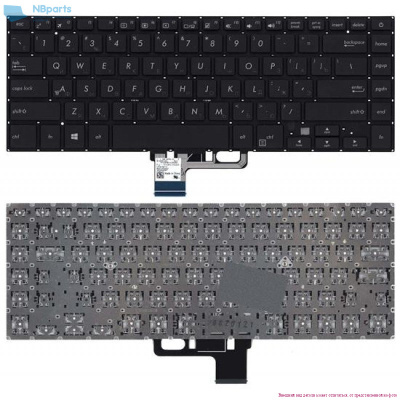 Клавиатура для ноутбука ASUS UX530 чёрная, с подсветкой, RU