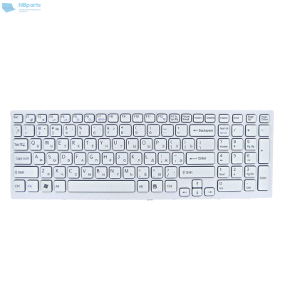 Клавиатура для ноутбука Sony VPC-EE, белая, с рамкой, RU