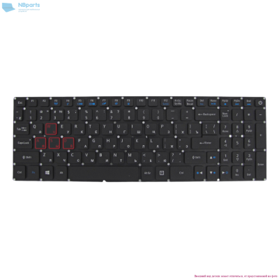 Клавиатура для ноутбука ACER Aspire VX5-591G Nitro V15 VN7-593, чёрная, с подсветкой, RU