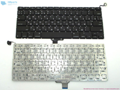 Клавиатура для ноутбука Apple Macbook 13" A1278 Black, Small Enter, RU