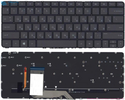 Клавиатура для ноутбука HP Spectre X360 13-4000, чёрная, с подсветкой, RU