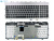 Клавиатура для ноутбука HP Envy 17-3000, чёрная, с серебряной рамкой, RU