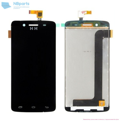 LCD дисплей для Prestigio MultiPhone PAP5507 в сборе с тачскрином, с рамкой (черный)