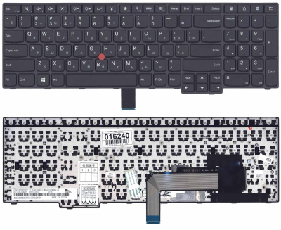Клавиатура для ноутбука Lenovo ThinkPad Edge E550, E555, чёрная, с рамкой, RU