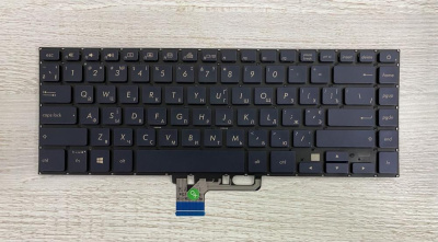 Клавиатура для ноутбука ASUS ZenBook Pro UX550 UX530 синяя, с подсветкой, маленький Enter, RU